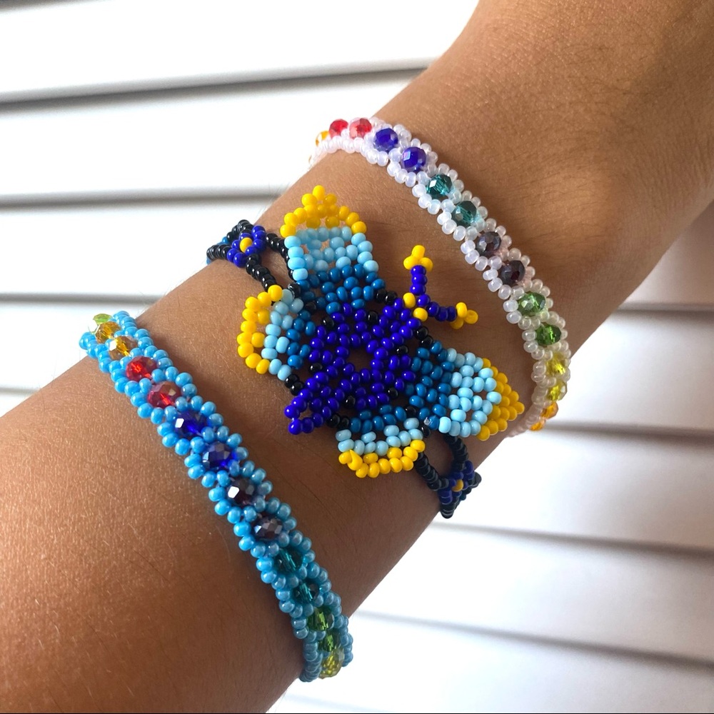 Mexican Chaquira Handmade Bracelets, NWOT lot of 3